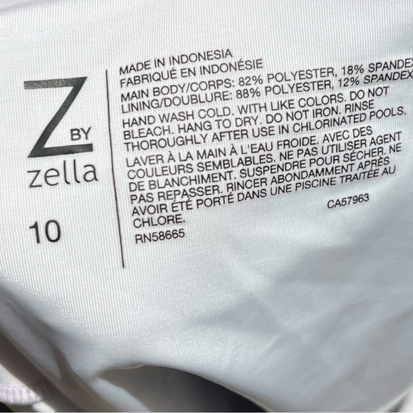 🌻Z BY ZELLA GIRL Purple One Piece Swimsuit Girl's Size 10 - Picture 4 of 4